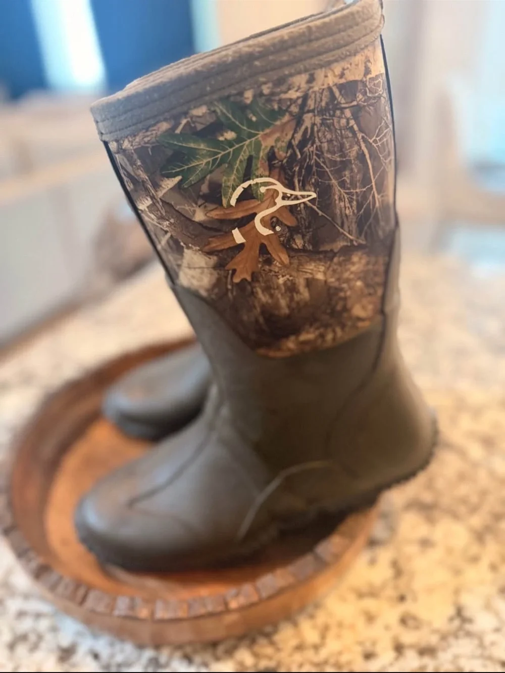 Ducks Unlimited Kids' Waterproof Camo Rain & Snow Boots - Brown/Camo